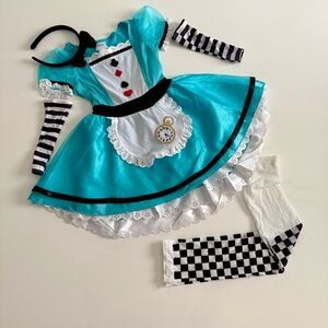 💙 Adorable Toddler Alice in Wonderland Costume (Size 3–4) 🎀